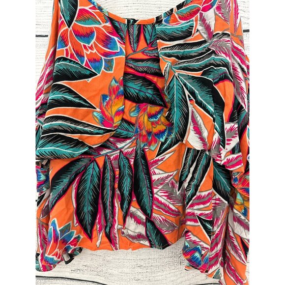 Jack by BB Dakota Orange Blossom Ida Ruffle Cami Tank Size L - Picture 2 of 3